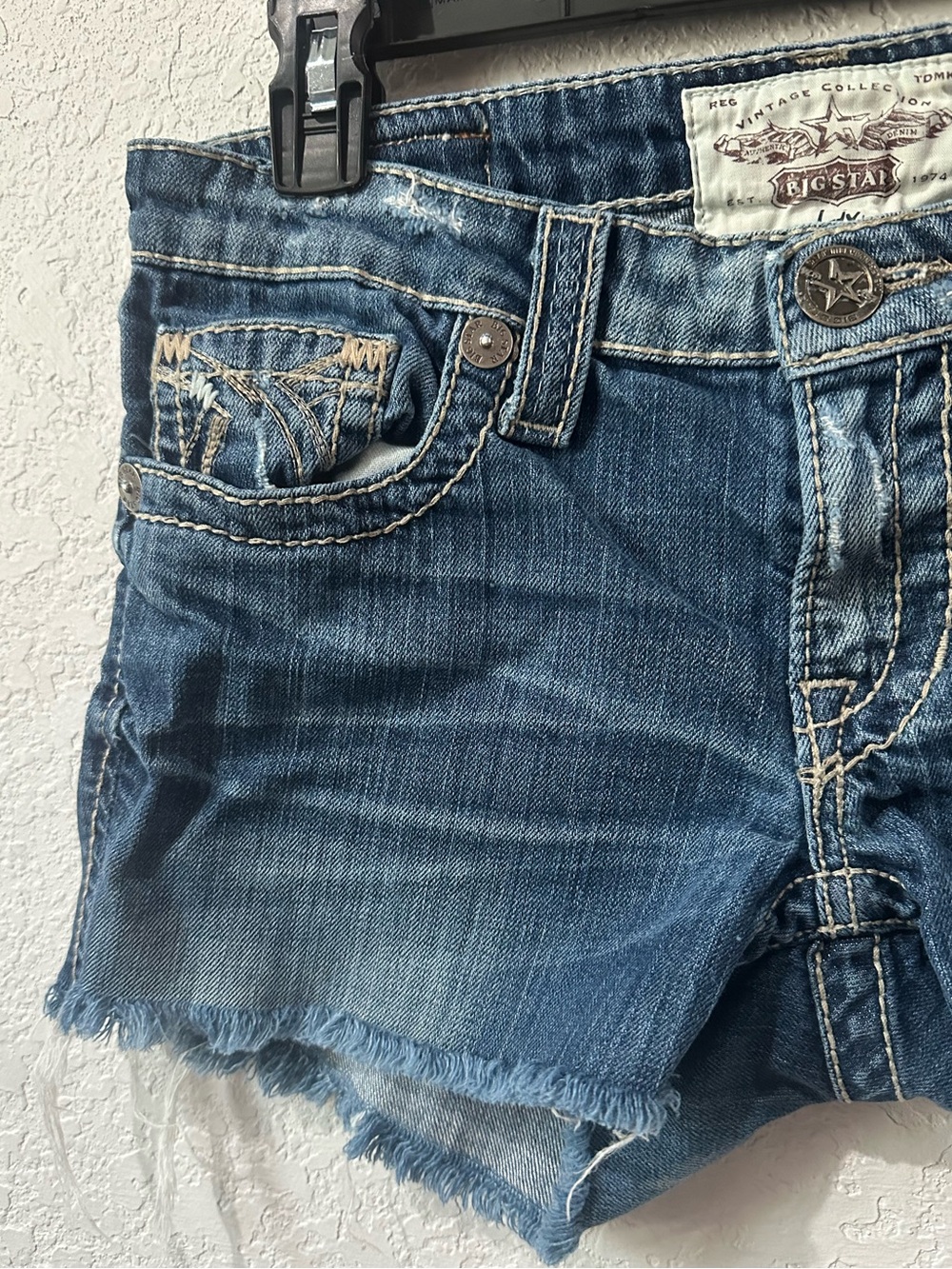 ❗️ Short Regular Denim Cutoff Shorts - Blue - Big Star LIV Size 28 - Picture 2 of 10